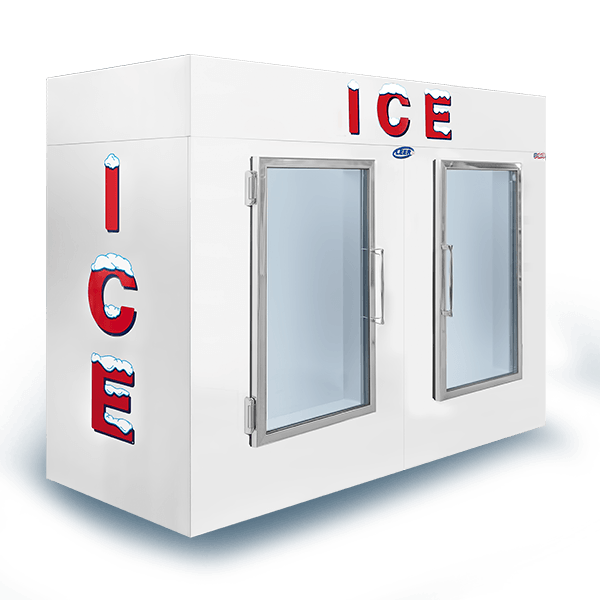 Leer L60ASL-R290 2-Door Outdoor Bag Ice Merchandiser from Rapids Wholesale