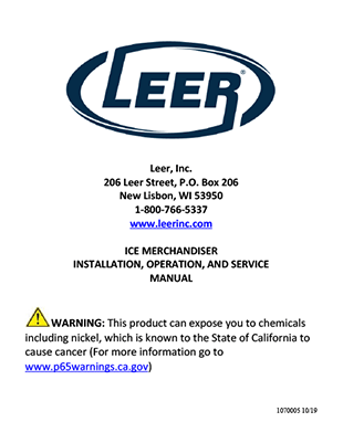 Outdoor Ice Merchandisers | Leer Inc.