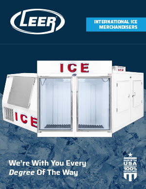 Leer L60ASL-R290 2-Door Outdoor Bag Ice Merchandiser from Rapids Wholesale