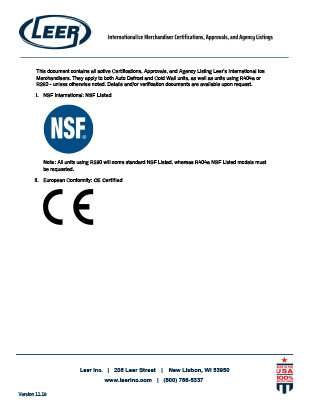 International Ice Merchandiser Certifications Aprovals Agency Listings optimized