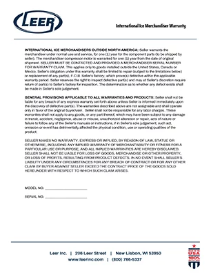 International Ice Merchandiser Warranty optimized